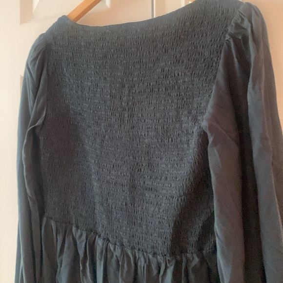 NWT Serra by Joie Premium Boutique Vintage Smocked Blouse Black Small - Picture 9 of 10